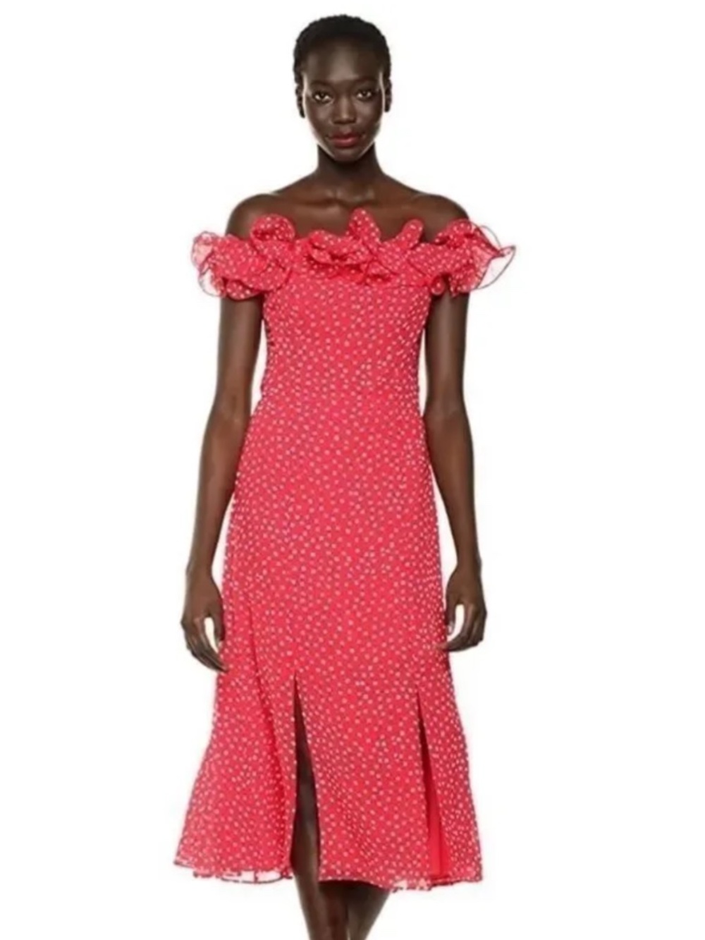 KEEPSAKE the Label Red and White Polka Dot Ruffle Dress size Small - Picture 11 of 11